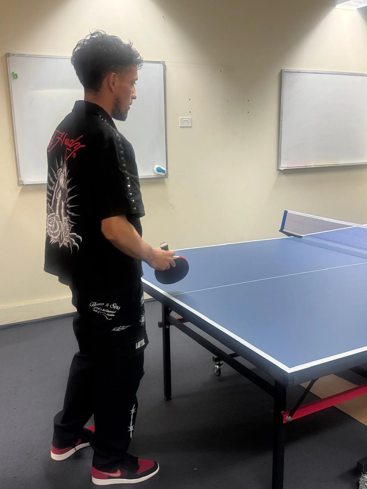 Ready position, 2025 Student waiting in the ready position during a table tennis match