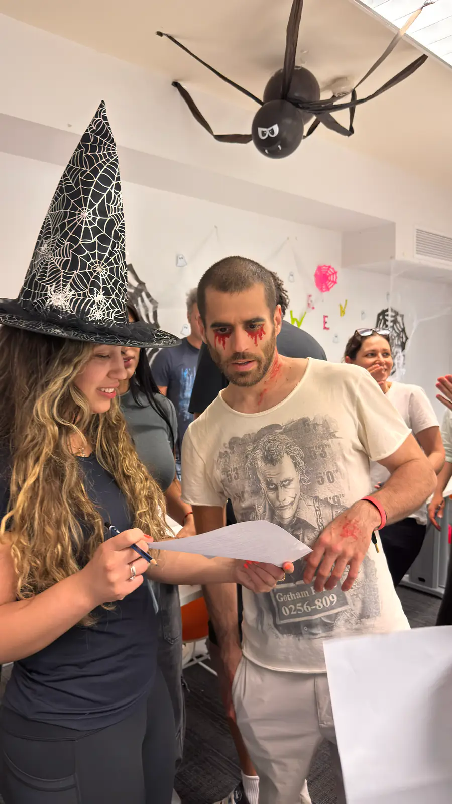 Witch costumes, Halloween 2025 Two students in witch hats taking part in the Halloween celebration